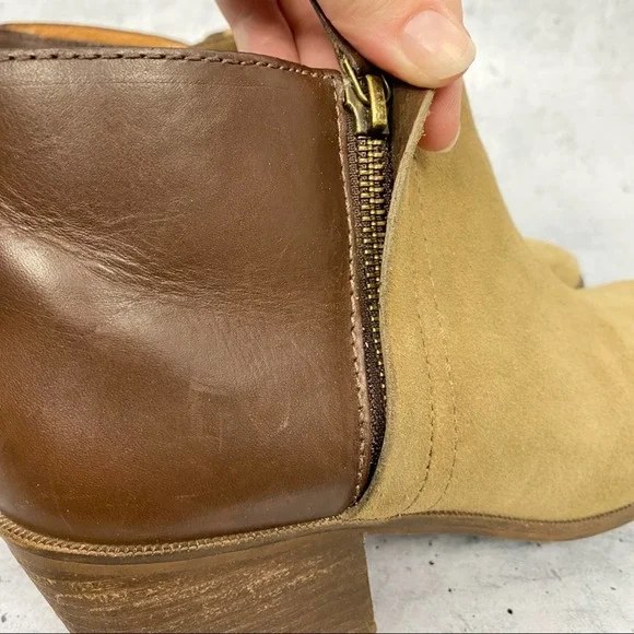 Madewell Cait suede & leather ankle bootie 9.5 - Picture 3 of 12